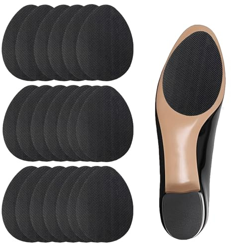 GIONAR 20Pcs Patin Antiderapant Chaussure, Semelle Antidérapante, Semelles Auto-Adhésives Extérieure Chaussure, Caoutchouc Semelles Antidérapantes, Protection de la Semelle pour Hommes et Femmes
