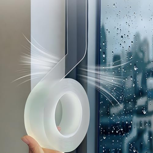 1 rouleau de ruban isolant autocollant pour fenêtres et portes 5cm*20m, ruban imperméable, ruban imperméable pour fenêtres en hiver, isole du bruit, de la poussière et de l'air froid