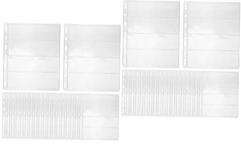 HOMSFOU 20hojas Álbum De Colección De Billetes Páginas Para Álbumes De Con Estándar Páginas Para Colecciones De Transparentes Para Coleccionistas y Billetes