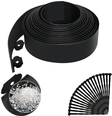 Garden Lawn Palisade Edging Border, With 30 Anchoring Spikes Plastic Landscape Edging Border(10 Meters)(10 Meters)