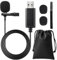 Microfono USB, Gyvazla Omnidirezionale Condensatore Lavalier Clip On Mic per Computer, Laptop, Podcast, Interviste, Canto di rete, Skype, MSN, Audio Video Recording [Plug and Play]