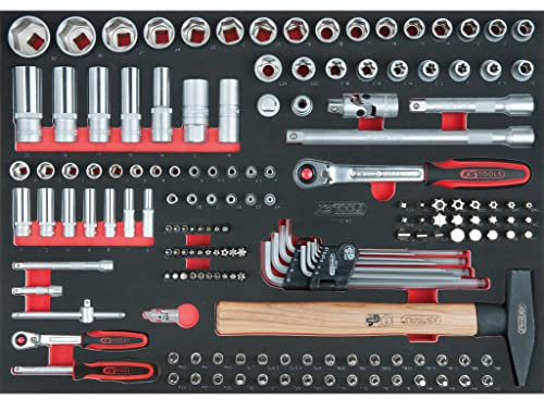 KS Tools SCS 1/4'+1/2' Steckschlüssel-Satz, 163-tlg. in 1/Systemeinlage