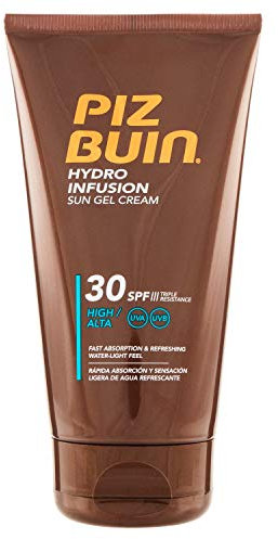 PIZ BUIN, Crema Solare Gel, Hydro Infusion, 30 SPF, Protezione Solare Alta, Sun Gel Cream, Filtro Solare UVA/UVB, Rinfresca Protegge Idrata, 150ml