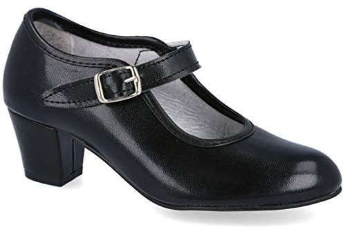 Creaciones Pasos DE BAILE15 Zapatos Flamenca - Sintético para: NIÑA Color: Negro Talla: 32