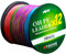 LPATTERN Angelschnur- 500M 12-Fach PE Angeln Geflochtene Schnüre, 500M-Bunt, 8.0#/0.50mm/68.0kg