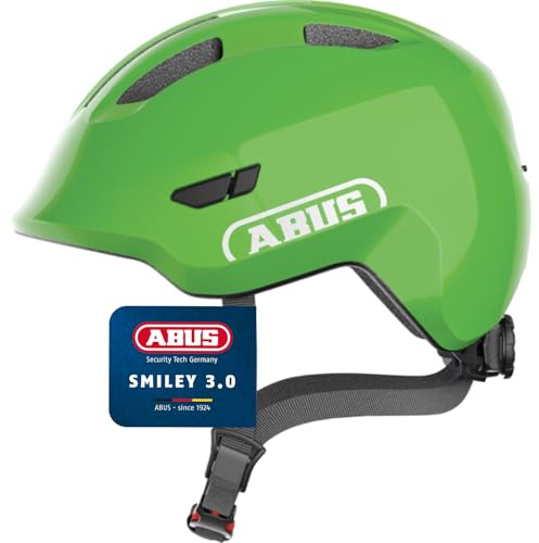 ABUS Casco infantil Smiley 3.0 - casco de bicicleta con ajuste bajo, diseños adaptados a los niños y espacio para una coleta - para niñas y niños