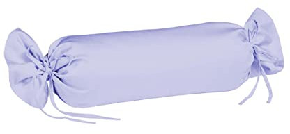 sleepling Satin Kissenbezug, Kissenhülle Nackenrolle aus 100% seidig weicher Baumwolle, Bezug Zierkissen, 60 Grad, Ökotex 100, Made in EU, 15 x 40 cm, Lavendel