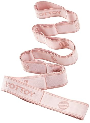 YOTTOY Versatile Yoga Strap and Resistance Bands Bundle - Stretch Bands for Exercise with 10 Loops, Workout Bands Resistance for Training, Stretching Exercises, and Physical Therapy