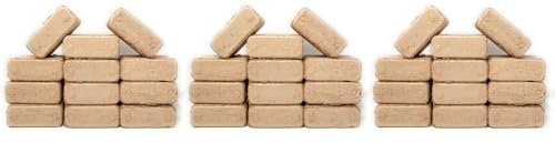 Holzbriketts aus Nadelholz Brennholz für Ofen, Kamin oder Feuerstelle, optimal zum Anzünden, Sehr guter Heizwert (Frei von Zusätzen oder Bindemitteln) 30 kg