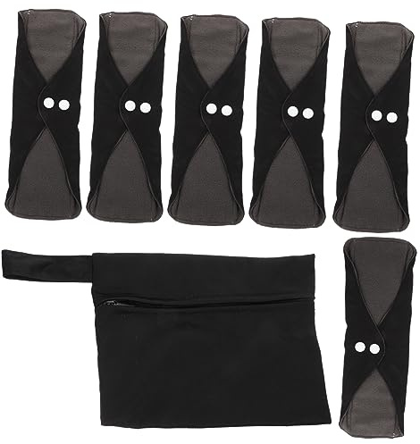 minkissy 2juegos Compresas Menstruales Reutilizables y Lavables Bolsa De Almacenamiento Protección Ciclo Menstrual y Postparto