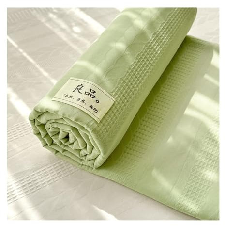 Premium Bettlaken Haustuch aus 100% Waffel-Jacquard-Baumwolle ohne Gummizug Luxus Betttuch ohne Gummi Ultraweiche vielen Größen und Farben(Grass Green,240x250cm)