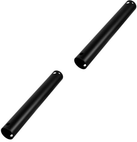 PRETYZOOM 2 Piezas Luz Del Ventilador De Techo Varilla De Extensión Para Ventilador De Techo Barra De Extensión Para Lámpara Colgante Extensión Del Ventilador Puerta Corrediza Black Planchar