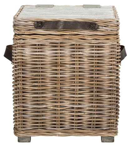 Safavieh Home Collection Merlie White Rattan Trunk