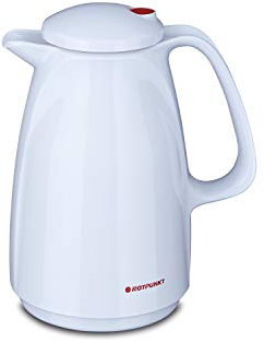 ROTPUNKT Isolierkanne 225 Bella 0,5 l | Zweifunktions-Drehverschluss | BPA-frei - gesundes Trinken | Made in Germany | Warm + Kalthaltung | Glaseinsatz | Polar