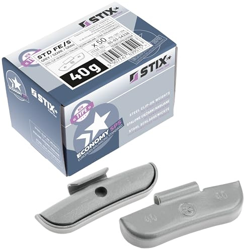 Stix 50 Masses d’équilibrage 40g en Acier FE/S pour Jantes Acier