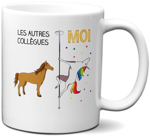 L'Esprit Des Anges Tasse Mug Idée Cadeau Super Collègue de Travail Licorne Pole Dance Entreprise Nouveau Job, Céramique