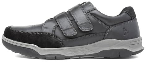 Hush Puppies Men's Fabian Double Strap Sneaker, Black, 9 UK