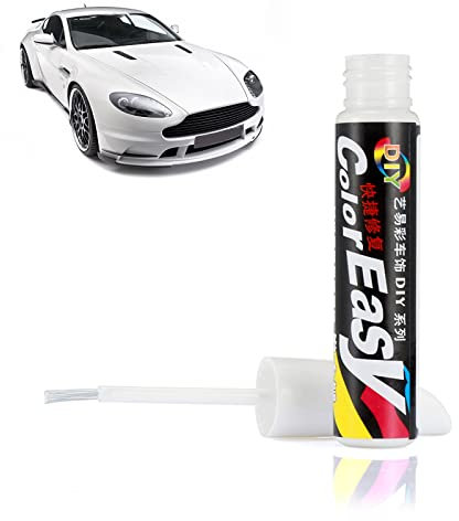 TUKNN Penna per Ritocco Auto,Penna Ritocco Carrozzeria,Rimuovi Graffi Auto,Pennarello Copri Graffi Auto,Vernice per Ritocco di Auto,Penna per Riparazione Graffi Auto,Riparazione Graffi,Bianco