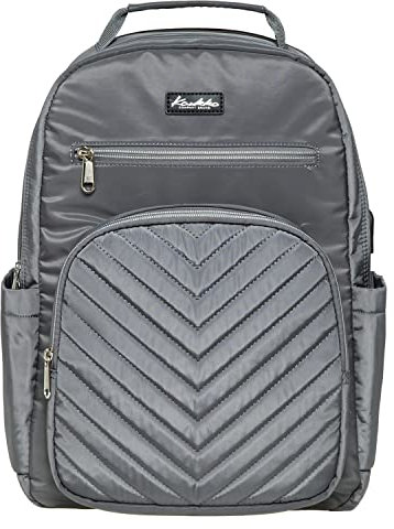 KAUKKO Rucksack Damen Herren für Arbeit, Ausflüge, Uni, 27 * 11 * 40 cm, 11.8 L, 0.67 KG (Grau JNL-KS26-09)