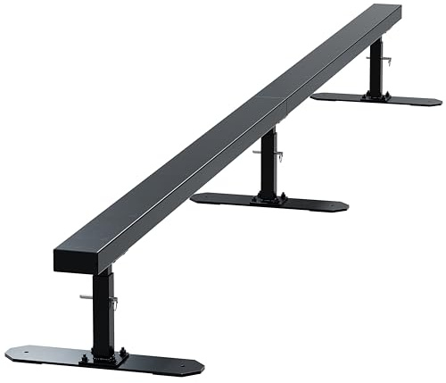 HECASA Skateboard Grind Rail Skate Rail 6' Adjustable Flat Bar Portable Extendable Square Bar for Beginners Skateboards, BMX Bikes, Scooters, Roller Blades