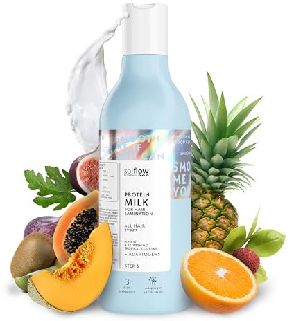 So!Flow Latte Proteico per Laminazione dei Capelli - Infusione di Funghi Reishi per il Massimo Restauro e Lucentezza dei Capelli con Adattogeni Naturali
