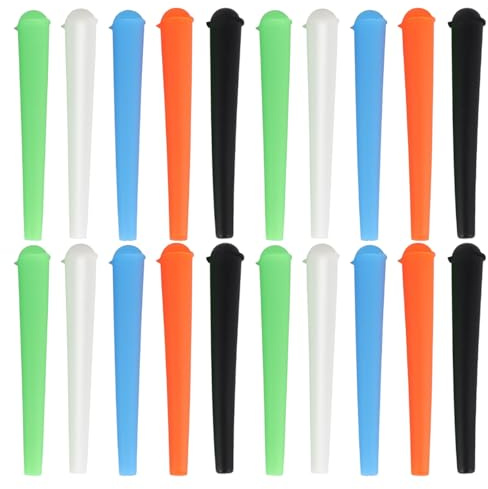 Amexo 20 Pièces Tubes Etui à Cigarette Tubes Porte Joint 120mm Joint Étui Tubes Plastique Tube de Transport Hermétique Étanche