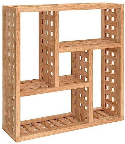 HEFZGDB Wandregal 49x15x49 cm Massivholz Nussbaum Badezimmer Wandregal Kleines Wandregal Kleines Regal Wand Regalböden für Schlafzimmer Wohnbereich Badezimmer Arbeitszimmer