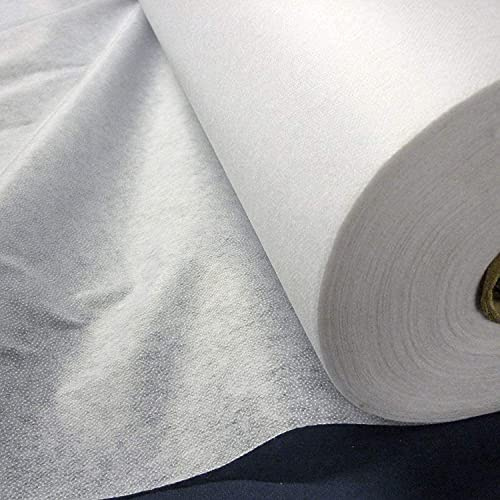 2 Metros Entretela Fliselina Adhesiva,Fusible de una Cara, Tipo Papel,No Tejida para Manualidades, 80 cm Ancho (BLANCO, 2 METROS)