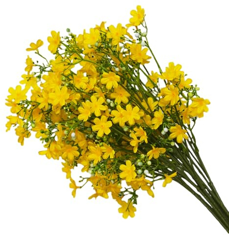 DODXIAOBEUL 8 st silkesblommor med långa stjälkar, konstgjord blomma för hög vas, 60 cm, orange, konstgjorda blommor, bukett, UV-resistenta plastväxter för hem, bröllop, inomhus, utomhusdekoration