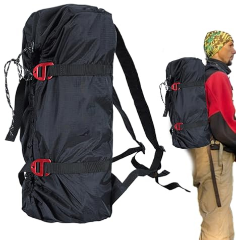 Rope Bag | Professional Rock Climbing Bag | Adjustable Hiking Gear, Lightweight Mountaineering Supplies for Men, Women