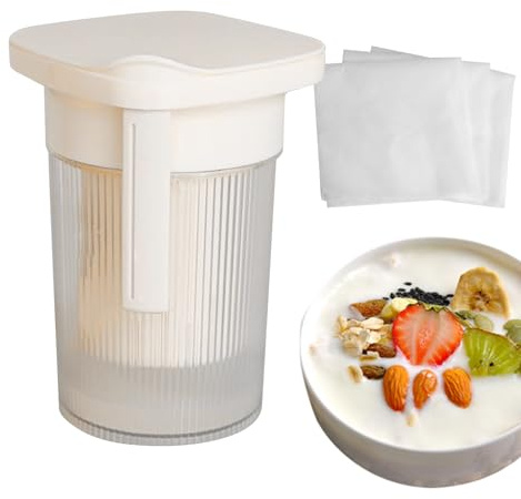 Passoire à Caillé Égoutté, Filtre à Égouttage de Petit-Lait, Filtre à Yaourt Réutilisable Multifonction en Toile Fine pour Fabrication de Fromage, Préparation de Lait et Extraction