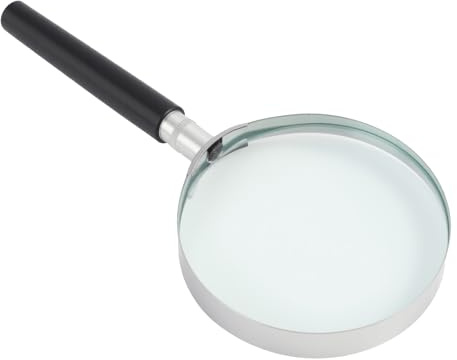 75mm Magnifying Glass with Real Glass Lens – Strong Magnification, Handheld Colored Magnifying Glasses, Reading Magnifying Glass, for Reading Small Print, Inspecting Artwork and Jewelry
