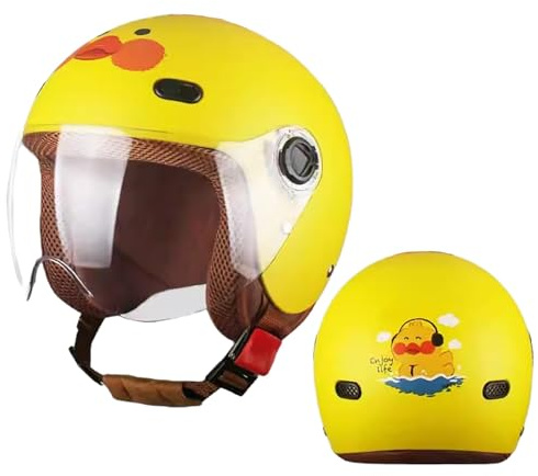 Casco Infantil De Media Cara Para Motocicleta, Homologado ECE, Para Niños Y Niñas De 2 A 14 Años. Ideal Para Ciclomotores, Motos De Cross, Scooters, Karts, Bicicletas Y Quads. B,46-52cm