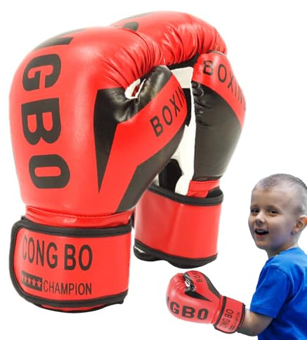Skyddande sparringvantar – boxningshandskar barn, justerbar mjuk strid, andningsbar träningshandske | För kickboxning boxning muay thai kampsport barn pojkar flickor träning gym övning session