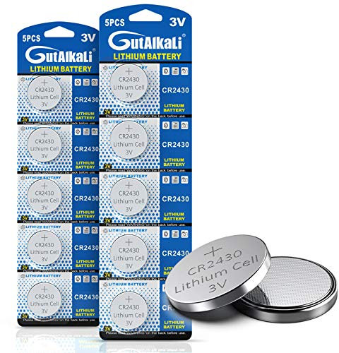 GutAlkaLi CR2430 3V Lithium Batterie Knopfzelle -CR2430 Knopfzelle -10 Stück CR 2430-100% Frisch und Voll - Garantie Batterie CR2430