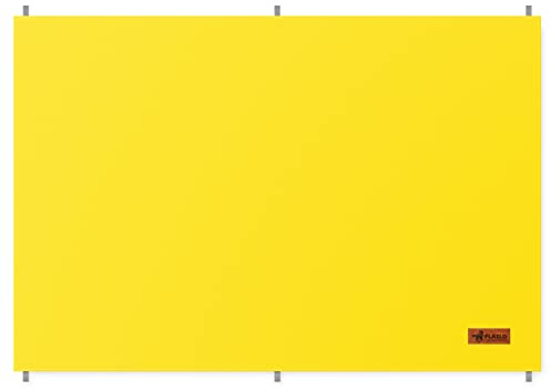 FLASLD Manta de Soldadura recubierta de acrílico, Protector de Soldadura para Cortina de Soldadura para Uso Industrial y doméstico (120 cm x 180 cm, Amarillo)
