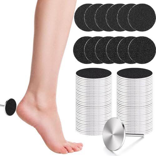 EBANKU 150PCS Discos para Limas de Pies, Repuesto de Archivo de Lima Pies Pedicura con Broca para Pedicuras Callosidades, Removedor de Cutícula Pedicura Accesorios