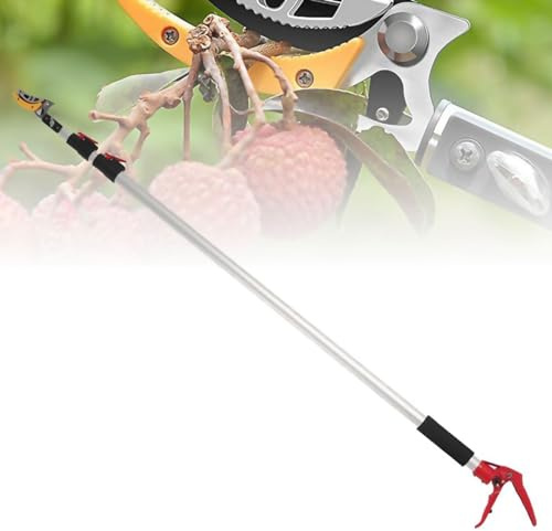 PEIXEN Tree Pruner,Tree loppers Long Reach Telescopic, Fruit Picker with Rotating Blade Head, Pole Saw Loppers with Lightweight Aluminum Extendable Handle for Tree Branch Cutter 5M