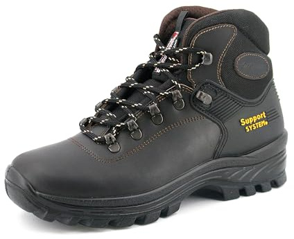 Grisport Scarpe Uomo Traspiranti Trekking Stivali Camminata Scarponi Sneakers Escursionismo Stivali Pelle Lontra Dakar Trekking Montagna Impermeabili (Marrone, 40)