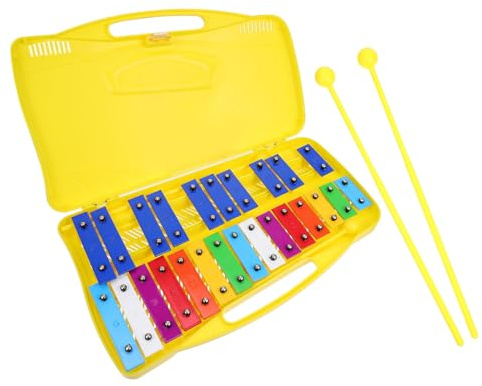 HIAKDOFT Instrumento Orff Metallófono de Percusión con Notas Coloridas para Juguete Musical Educativo y Duradero