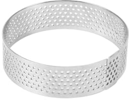 CYDZSRA Anillos de tarta versátiles de acero inoxidable para varios postres, anillo molde para tarta acero inoxidable, anillo perforado para Mousse y pastel