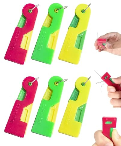 LOZTBUE 6 Pezzi Infila Ago, Filo di Plastica Infila, Automatico Infila Ago, Infila Ago per Macchina da Cucire(Colore Casuale)
