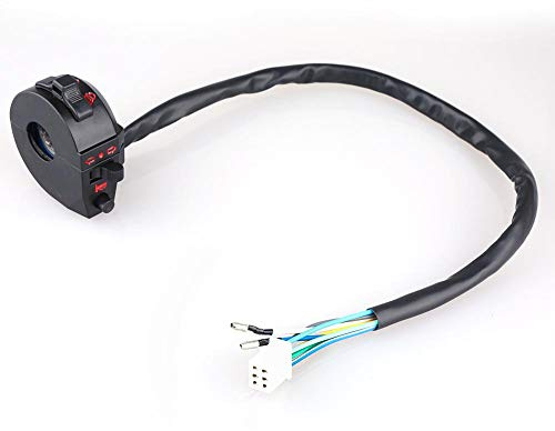 Commutateur de Guidon de Moto DC 12V Universel 7/8 Côté Gauche Interrupteur de Guidon de Moto Clignotant Commutateur de Faisceau Haut/Bas