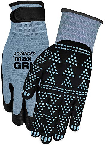 Midwest Gloves & Gear unisex adult Advanced Max Gripping Glove, Slate Blue , 1 pair