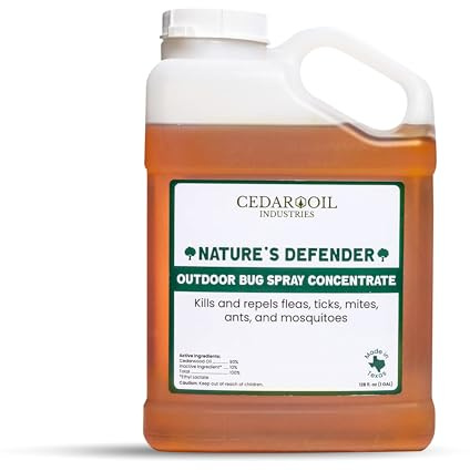 Nature's Defender gräsmatta och trädgårdskoncentrat – helt naturligt skadedjursbekämpning för utomhusutrymmen – avvisar loppor, fästingar, myggor med mera