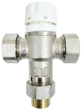 Blandningsventil för vatten golvvärme 22 mm värmeskydd komprimering