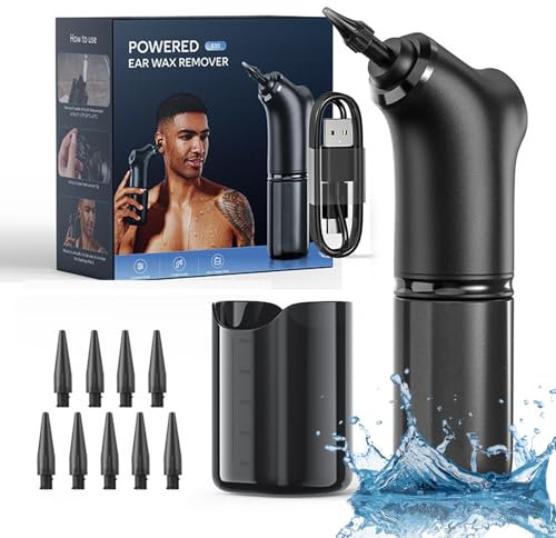 Sadodo Ear Wax Removal Tool, Electric Water Powered Ear Cleaner, Ear Cleaning Syringe Kit for Removing Ear Wax,With 4 Cleaning Modes,10 disposable ear tips