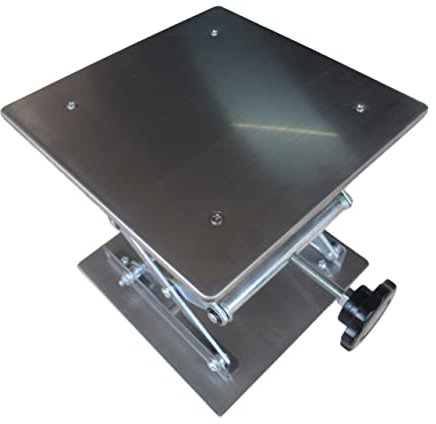 JECOMPRIS Edelstahl Hebebühne Mini Scherenheber Präzisions-liftplattform Für Werkstatt Und Garage Einstellbare Robuste Bauweise Für Wissenschaftliche Anwendungen Und Reparaturen Silber