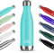 Mont-Clair H2O Trinkflasche Edelstahl - Thermosflasche - BPA-freie - Water Bottle, Edelstahl trinkflasche 1L - 24h Kalt & 12h Warm - Trinkflasche Auslaufsicher - Hellblau