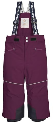 First Instinct by killtec Kinder Skihose/Funktionshose mit Trägern und Schneefang FISW 48 MNS SKI PNTS, Pflaume, 110/116, 43392-000